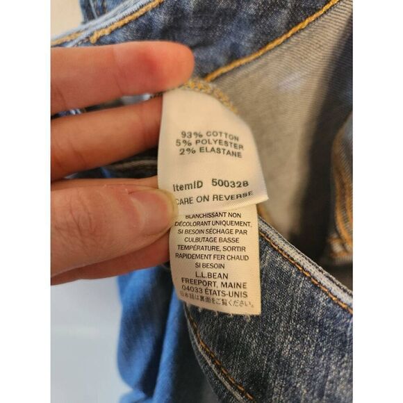 L.L.Bean Women's True Shape Jeans High-Rise Straight Leg Medium Wash Size 18 P P - Picture 3 of 5